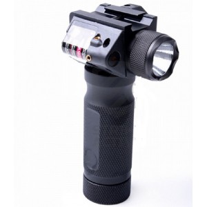 ФОНАРИК С ЛЦУ И РУКОЯТЬЮ CREE LED FLASHLIGHT RED LASER